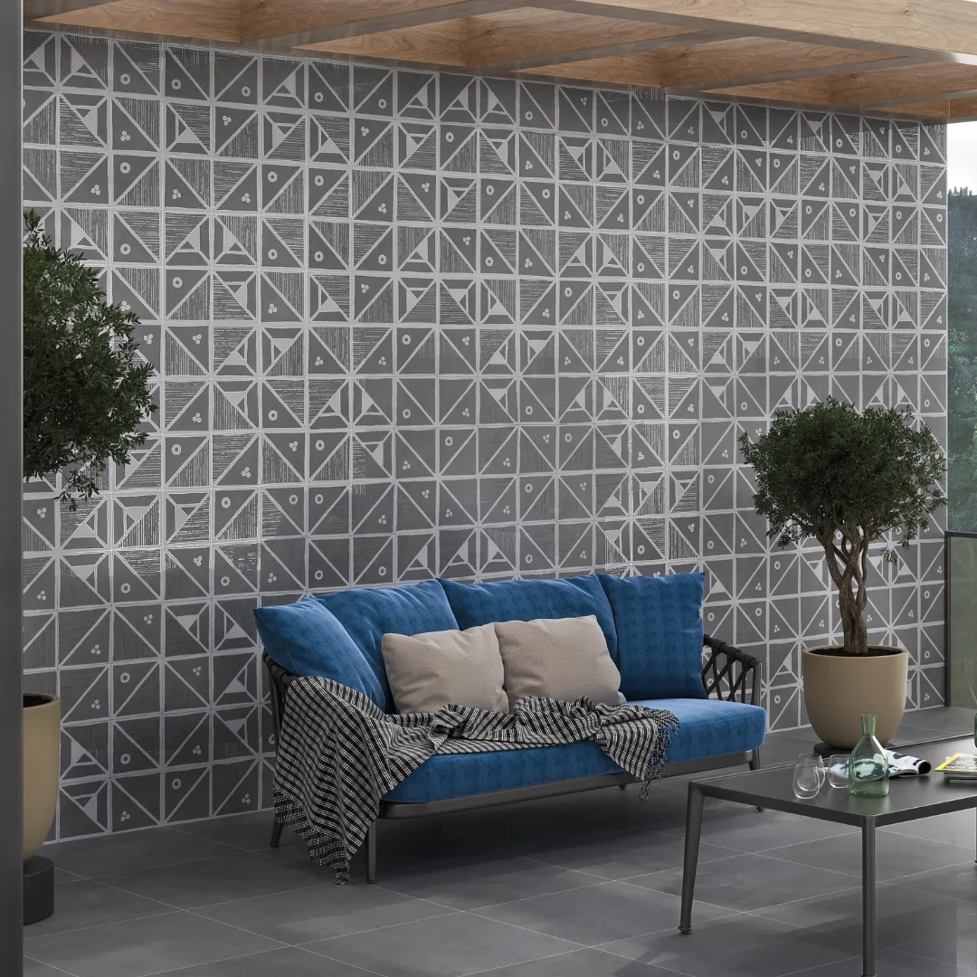 Exotica Orenate Restro, geometric wall tile for bathroom